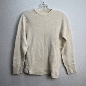 Cold Weather Large Undershirt Lally Mfg. Corp Beige Thermal Long Sleeve Crewneck